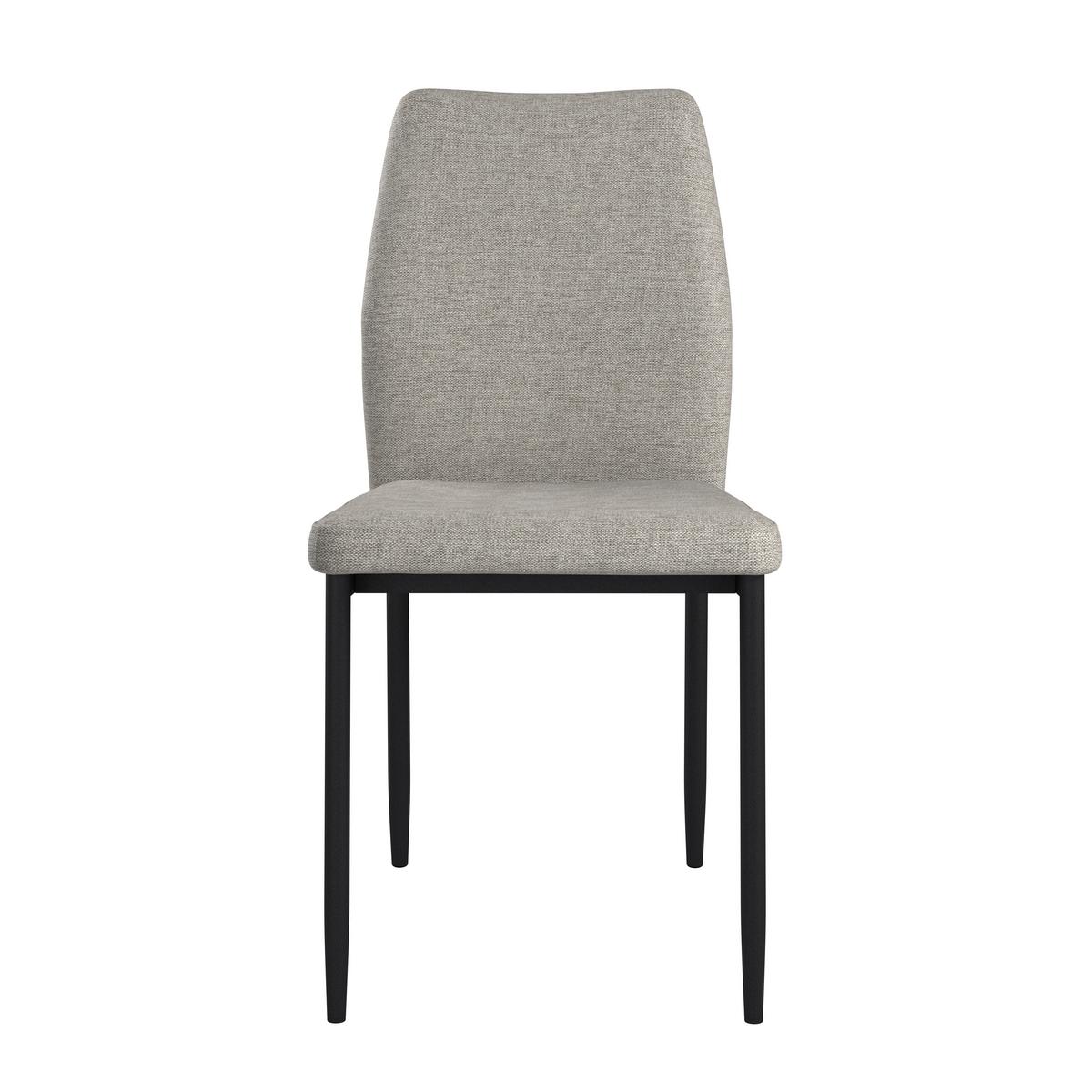 Vierfußstuhl Augusta Webstoff Grau - Schwarz/Grau, KONVENTIONELL, Textil/Metall (45/87/56.5cm)