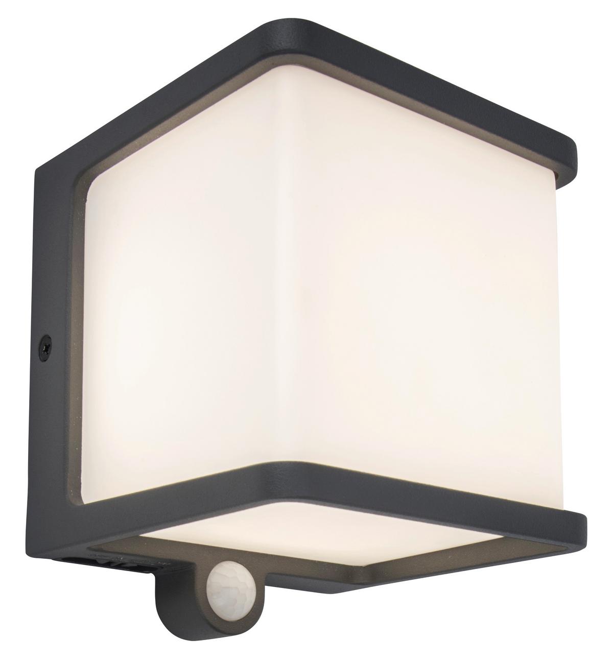 Solarleuchte Doblo Weiß Anthrazit L: 11 cm - Anthrazit/Weiß, Basics, Kunststoff/Metall (11/11/12,9cm)