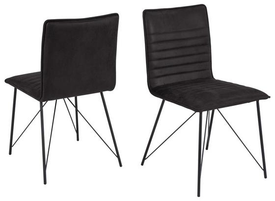 Stolička Mia - čierna/antracitová, Design, kov (45/83/57cm) Stolička Mia - čierna/antracitová, Design, kov (45/83/57cm)