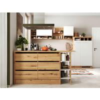 Küchenblock Hilde Inselküche 310 cm - Wildeiche/Weiß, Design, Holzwerkstoff (310-150cm) - Respekta