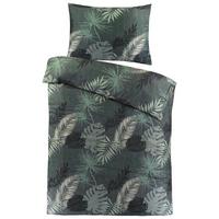 Bettwäsche Jolanda - Dunkelgrün/Greige, MODERN, Textil (140/200cm) - Luca Bessoni