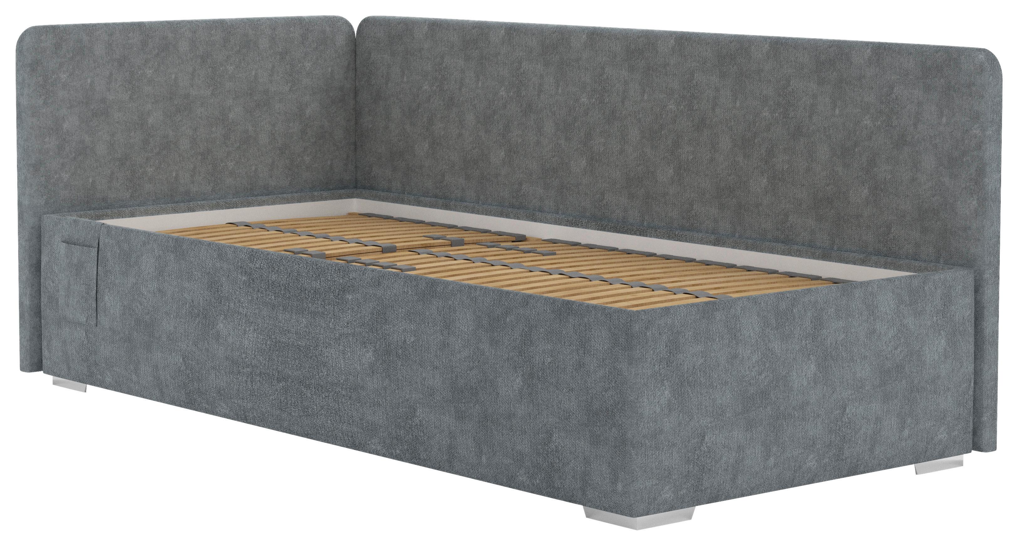 Polsterbett Remi - Grau, MODERN, Holz/Textil (90/200cm)