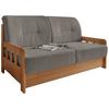 2-Sitzer-Sofa Camino Mit Schlaffunktion Graubraun/Honig - Graubraun/Kieferfarben, MODERN, Holz/Textil (154/88/90cm) - Livetastic