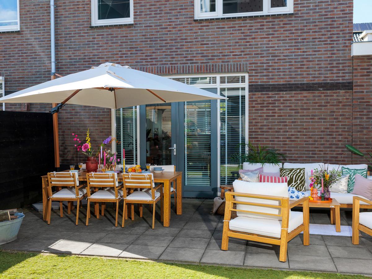 Dining-Loungeset Orla - Eichefarben/Braun, MODERN, Metall (223,5/89/73,5cm) - Ambia Garden