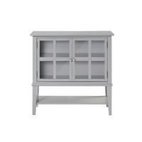 KOMMODE Franklin Grau B: 79 cm - Grau, Design, Glas/Holz (79/77/39cm) - MID.YOU