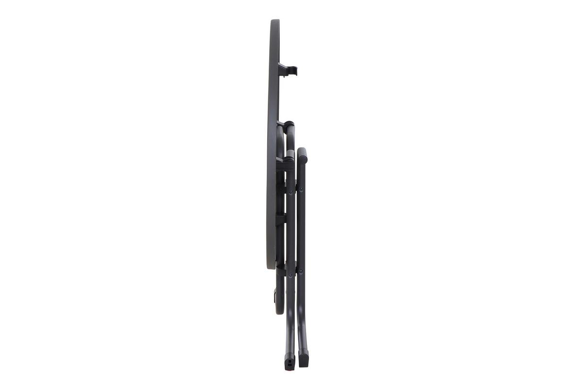 Gartentisch Klappbar Metall/Holzwerkstoff ⌀ 80 cm - Anthrazit, KONVENTIONELL, Holzwerkstoff/Metall (80/71/80cm) - Siena Garden