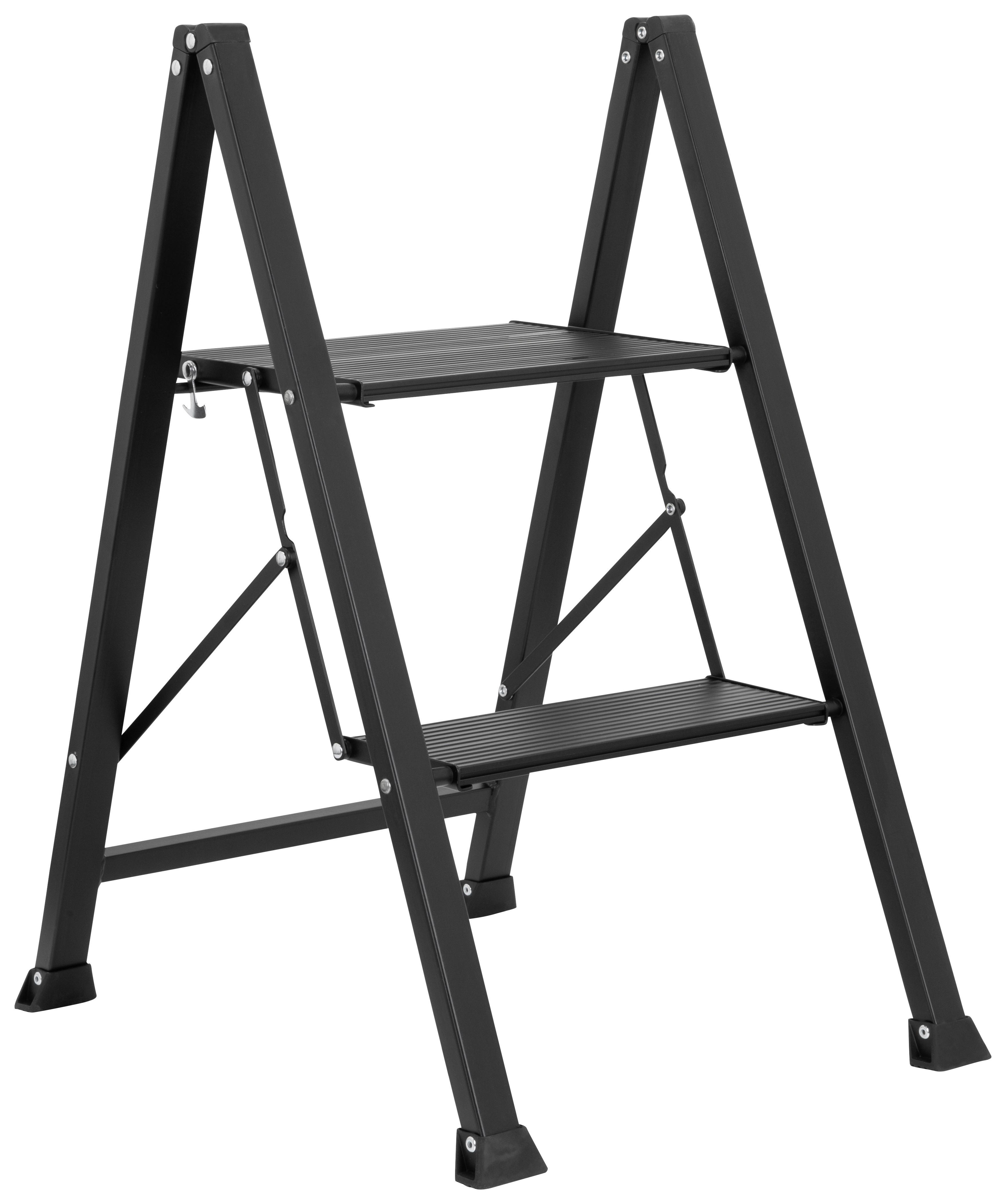 Leiter Solid W5 - Schwarz, Basics, Metall (42/72/5cm) - MID.YOU
