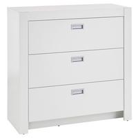 Komoda Alaska biela - čierna/biela, Konventionell, kompozitné drevo/plast (96/93,7/38,8cm) - MID.YOU