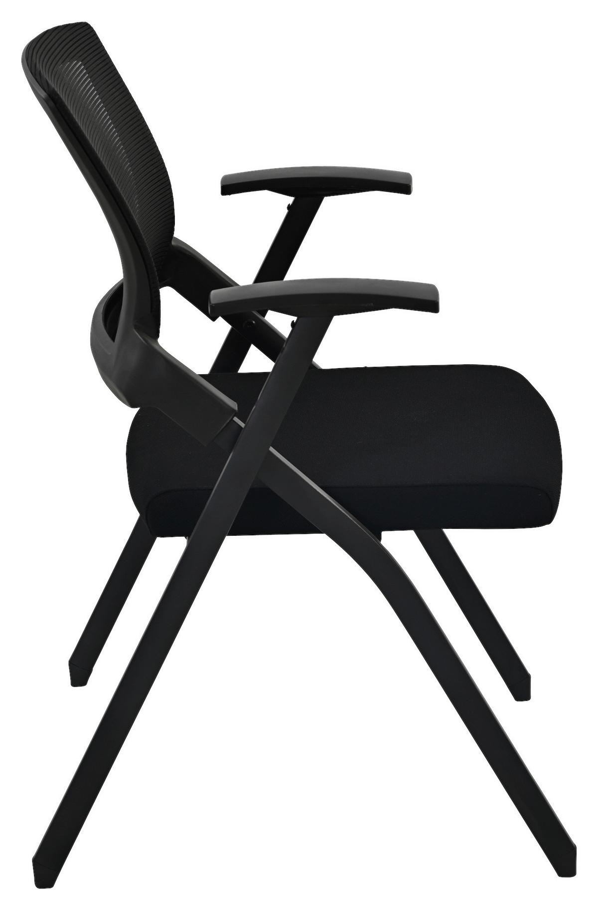 Besucherstuhl Milan Schwarz B: 59 cm - Schwarz, Trend, Kunststoff/Textil (59/86/59cm)