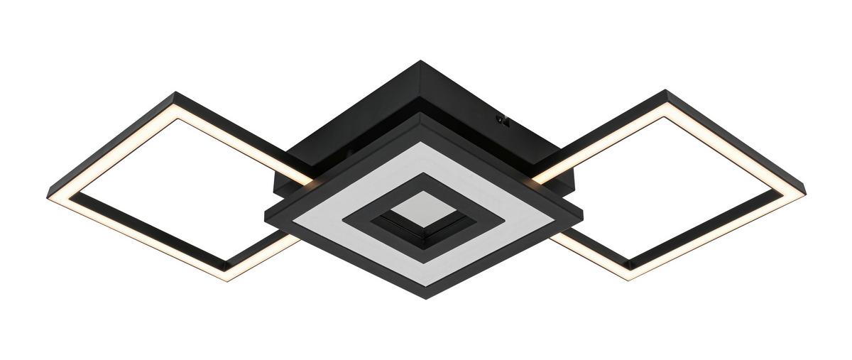 LED-Deckenleuchte Charlotta - Schwarz, Basics, Kunststoff/Metall (27,8/66/7cm) - Luca Bessoni