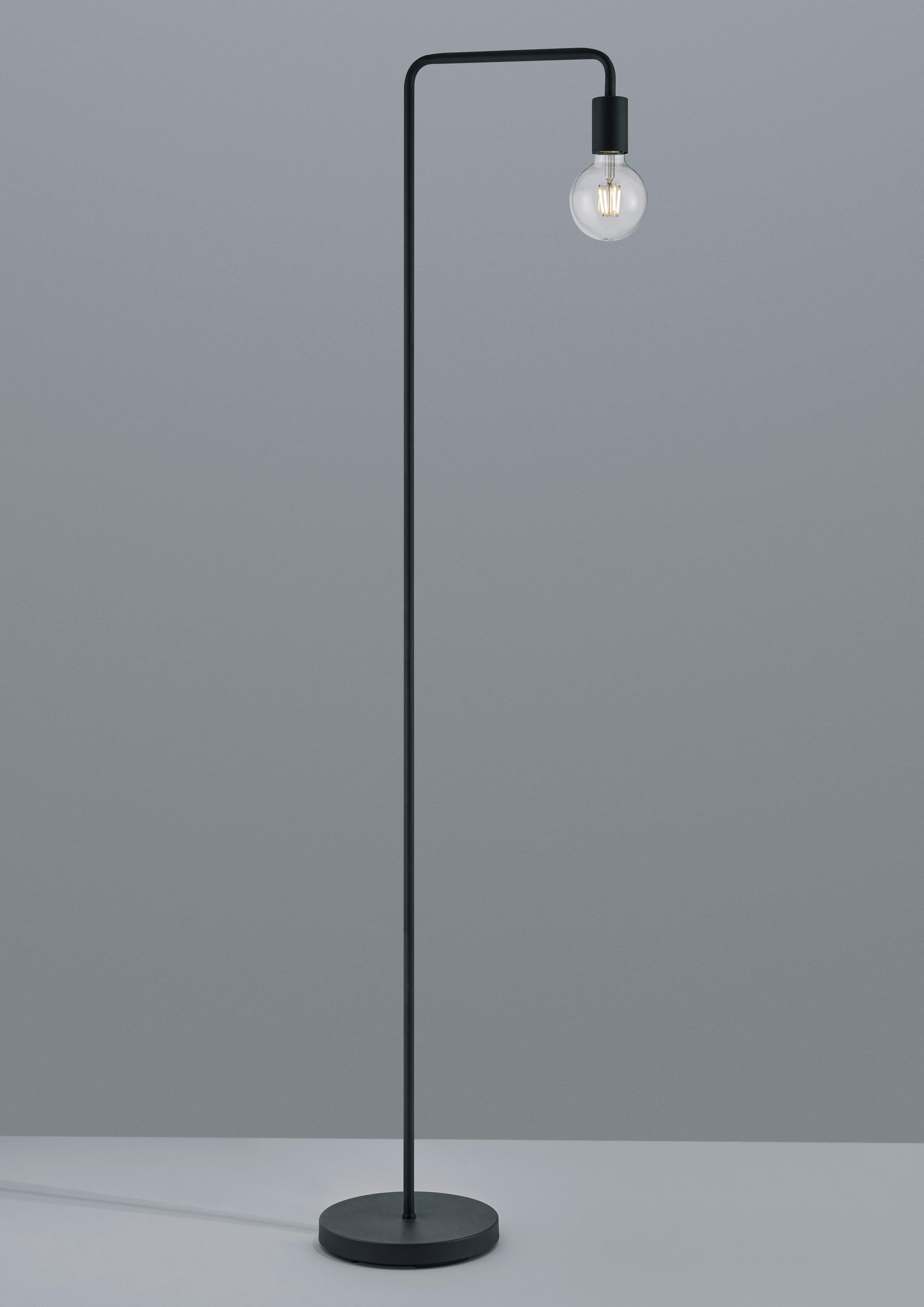 Stehlampe Diallo Schwarz Schlichtes Design, Fußschalter - Schwarz, Basics, Metall (23/149cm) - Trio Leuchten
