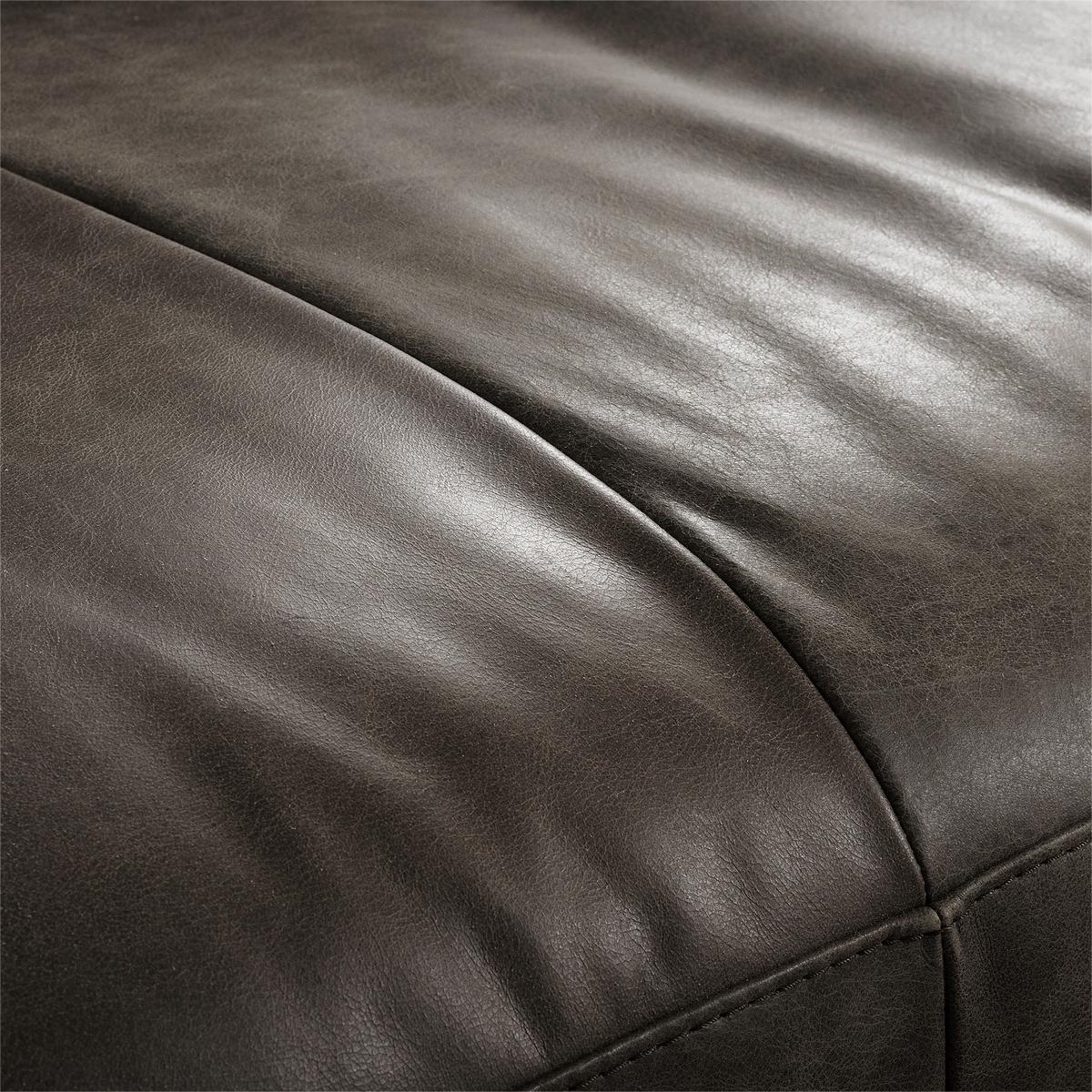 Ecksofa Berlin Fango S: 313 cm - Fango/Schwarz, Design, Leder (313/172cm) - Livetastic