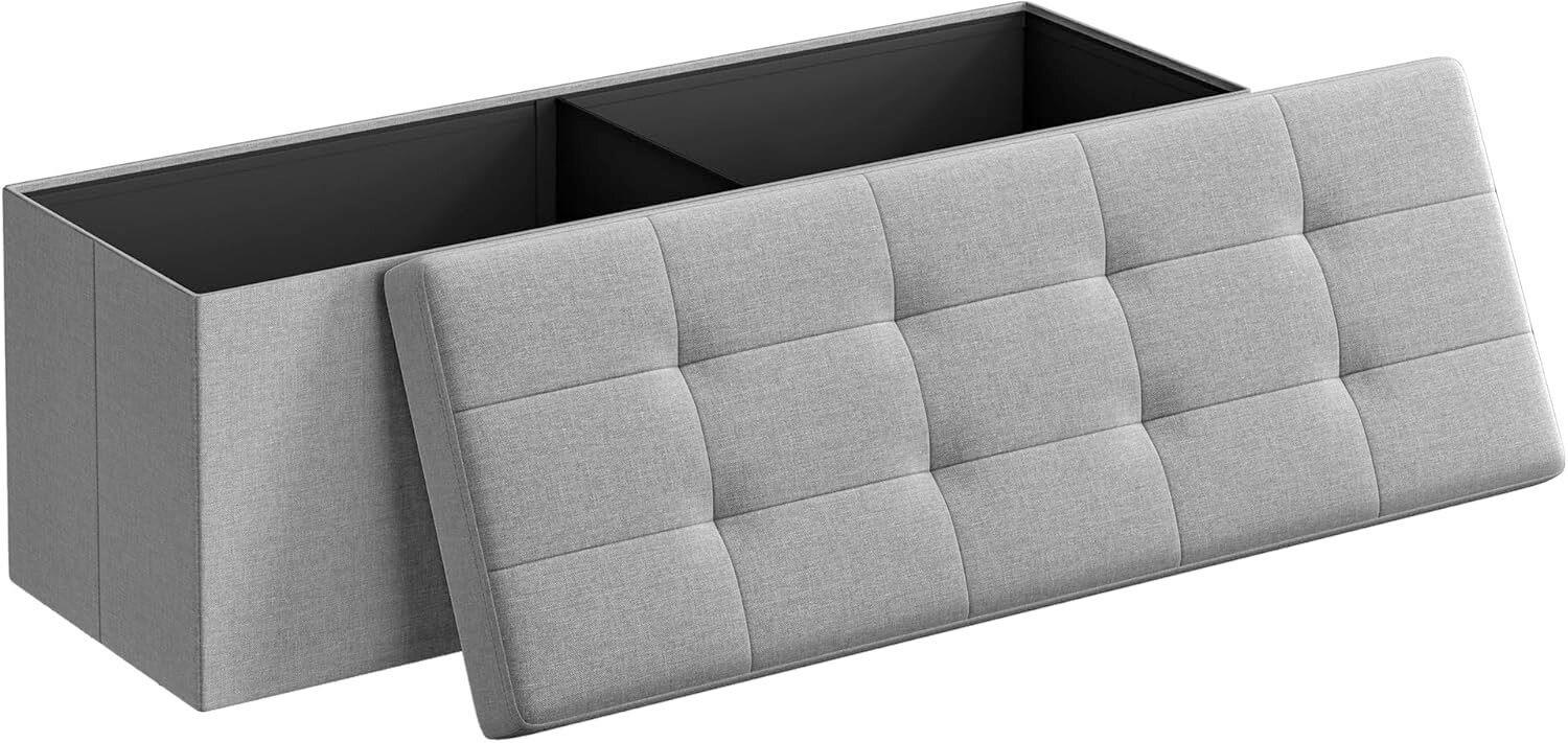 Sitzbox Hellgrau B: 110 Cm - Hellgrau, Basics, Holzwerkstoff/Textil (110/38/38cm)