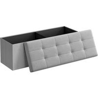 Sitzbox Hellgrau B: 110 Cm - Hellgrau, Basics, Holzwerkstoff/Textil (110/38/38cm)