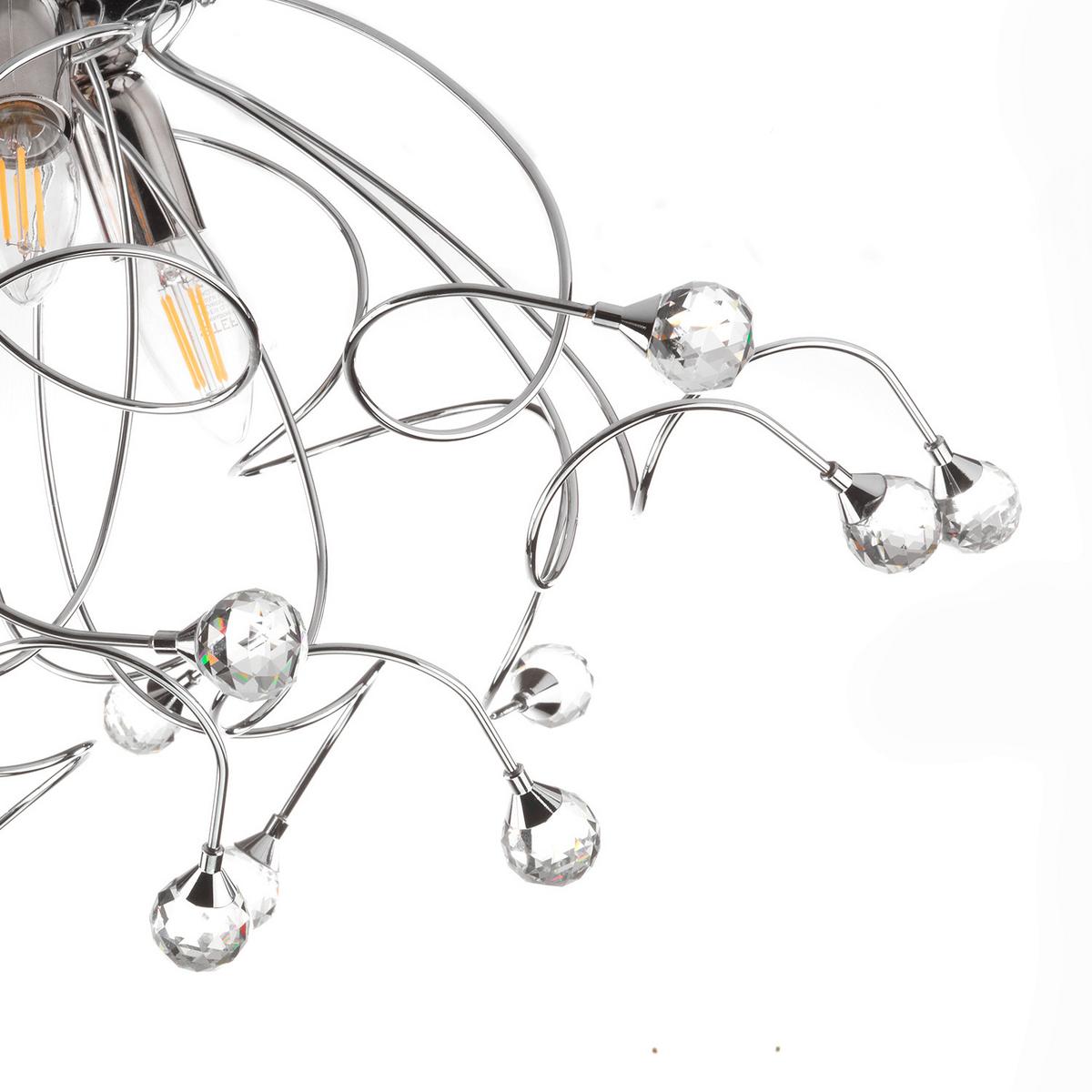 Deckenleuchte 4726/Pl3 - Chromfarben, KONVENTIONELL, Glas/Metall (55/45cm)