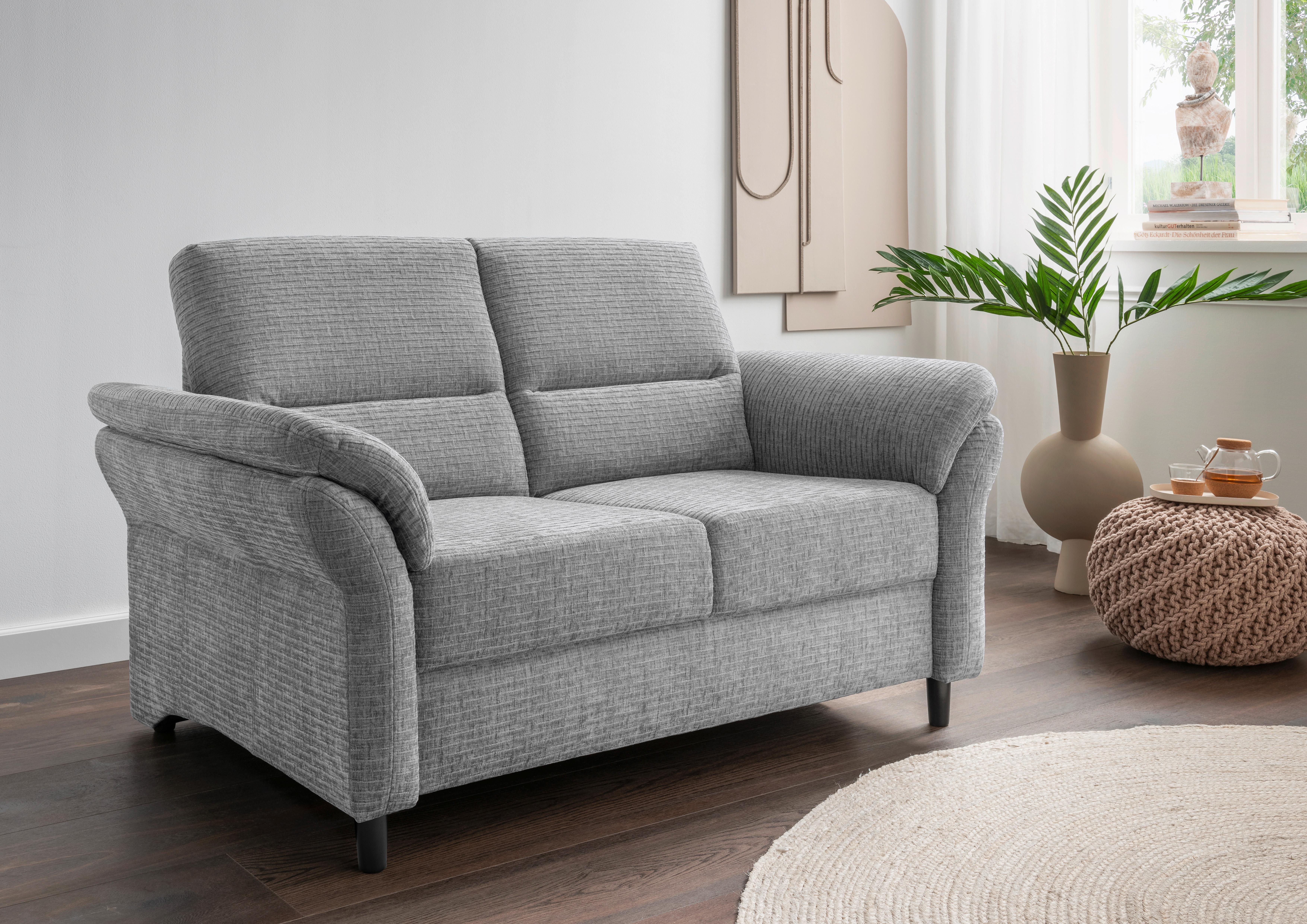 2-Sitzer-Sofa Cavoli, Grau B: 147 cm - Schwarz/Grau, MODERN, Textil (147/90/89cm) - Livetastic