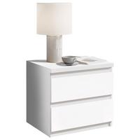 Nočný stolík OLI biela - čierna/biela, Basics, kompozitné drevo/plast (45/43,6/38cm) - MID.YOU
