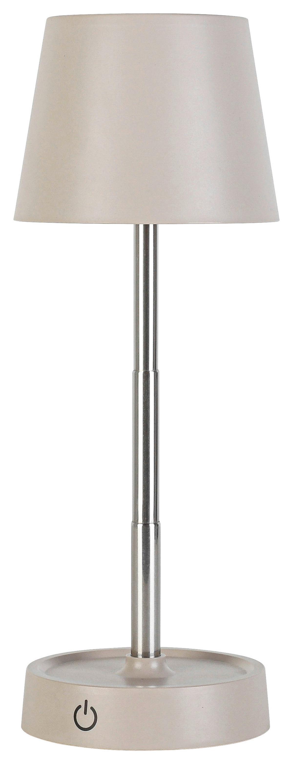 STOLNÍ LAMPA NA BATERIE KLAPPI - pískové barvy, Moderní, kov/plast (10,5/11-28cm) - Mömax