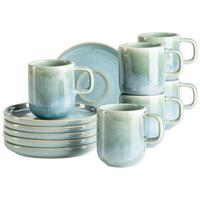 Kaffeebecherset Cordelia Grün, 12-teilig - Grün, Trend, Keramik - Mäser