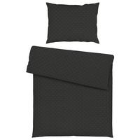 POSTEĽNÁ BIELIZEŇ SHELL, ca. 90x70/140x200 cm - čierna, textil (140/200cm) - Mömax