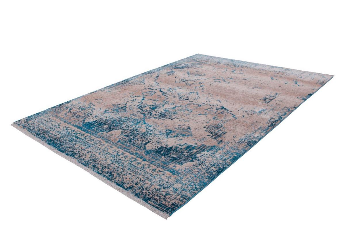 Flachwebteppich, 80x150 cm ANTIGUA 525 CREME/BLAU 80X150 - Blau/Creme, Design, Textil (80/150cm) - Novel