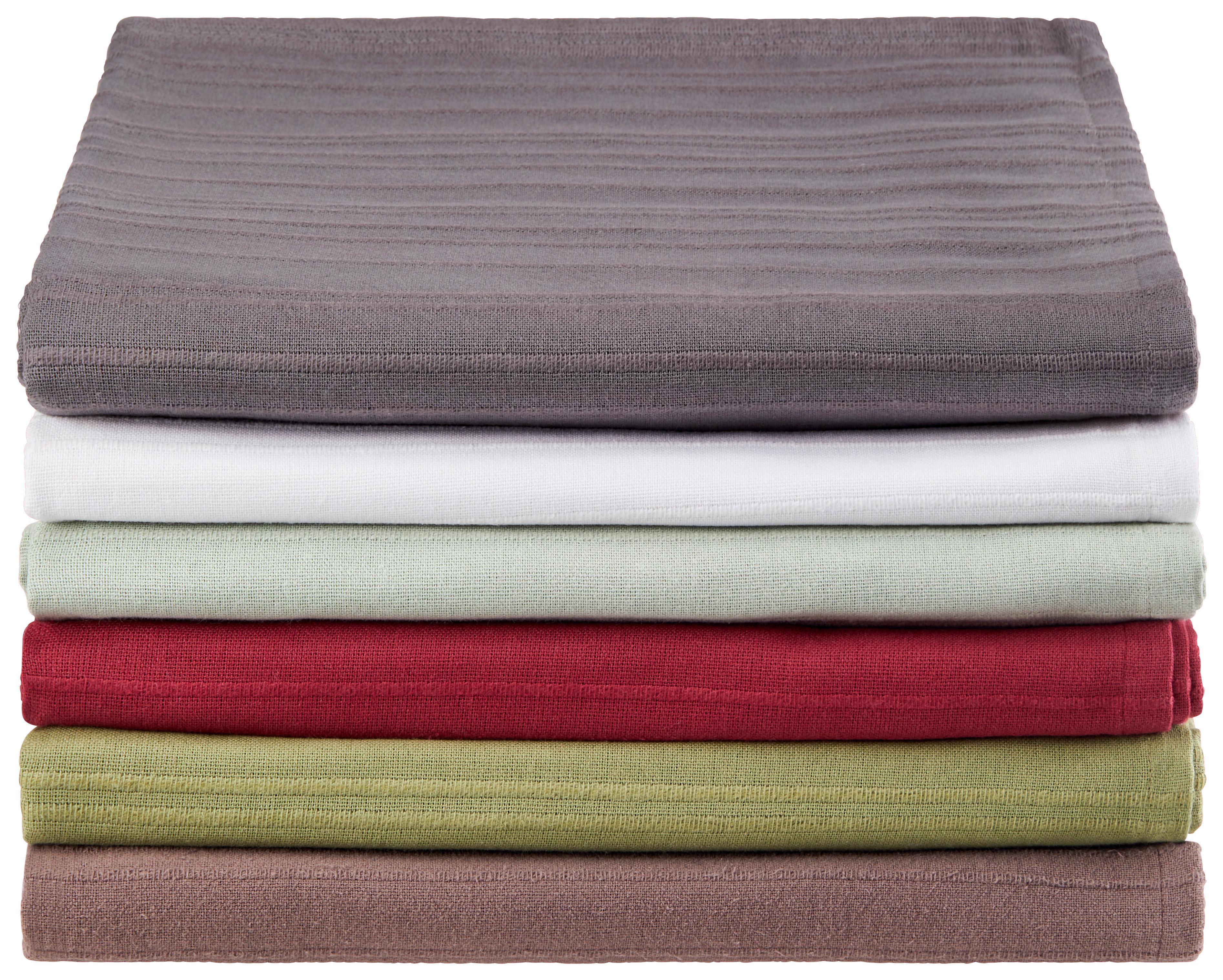 Tagesdecke Kamila 220x240 Cm Grau/weiß, Baumwolle - Weiß, KONVENTIONELL, Textil (200/200cm) - Ondega