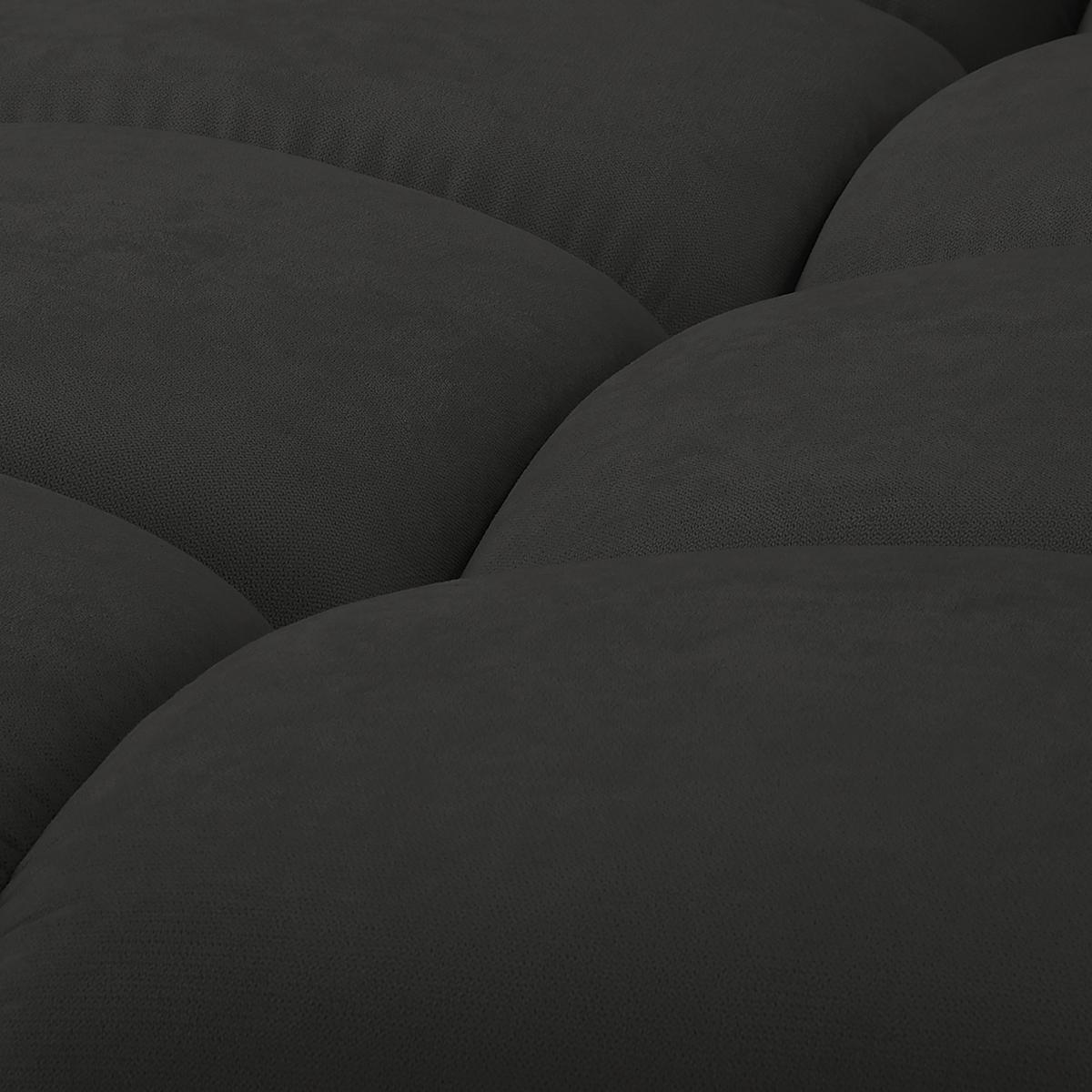 Ecksofa Azzuro Dunkelgrau S: 256x175cm - Dunkelgrau/Silberfarben, Design, Textil (256/175cm) - Livetastic