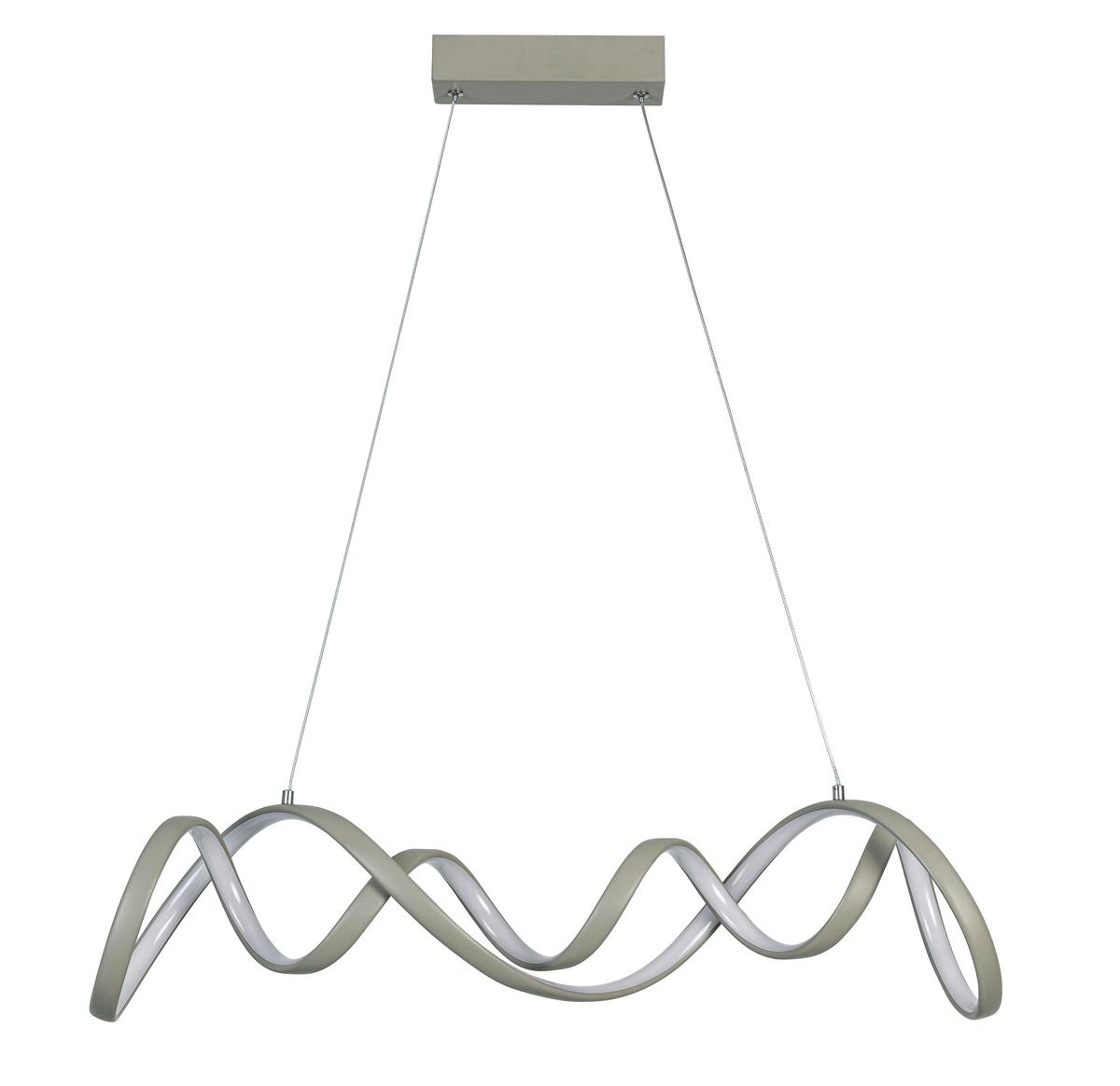 Led Függőlámpa Krispin - homokszínű/fehér, Modern, műanyag/fém (75cm) - Luca Bessoni