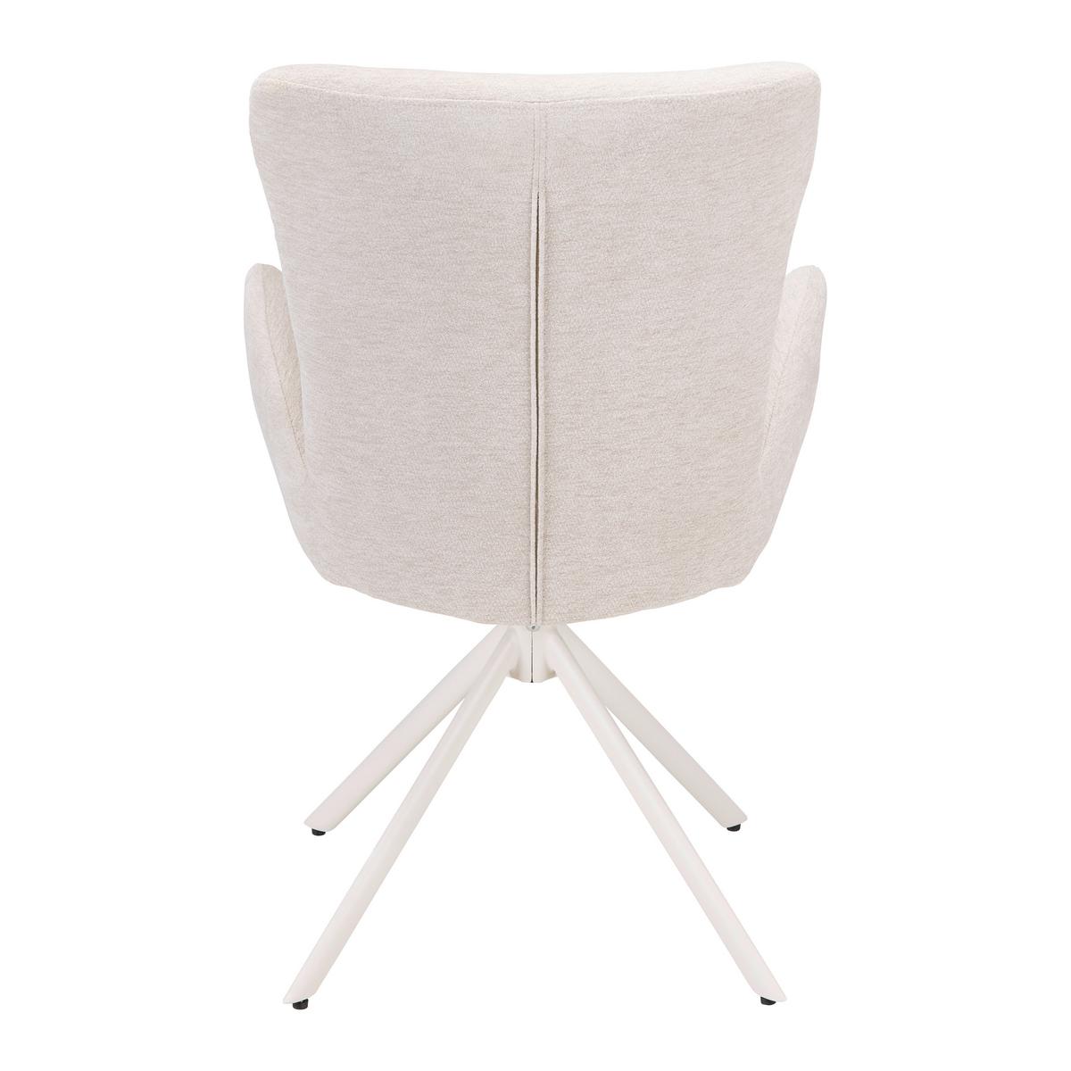 STOLIČKA S PODRÚČKAMI STELLA - béžová, Design, kov/textil (58/91/65cm) - Mömax