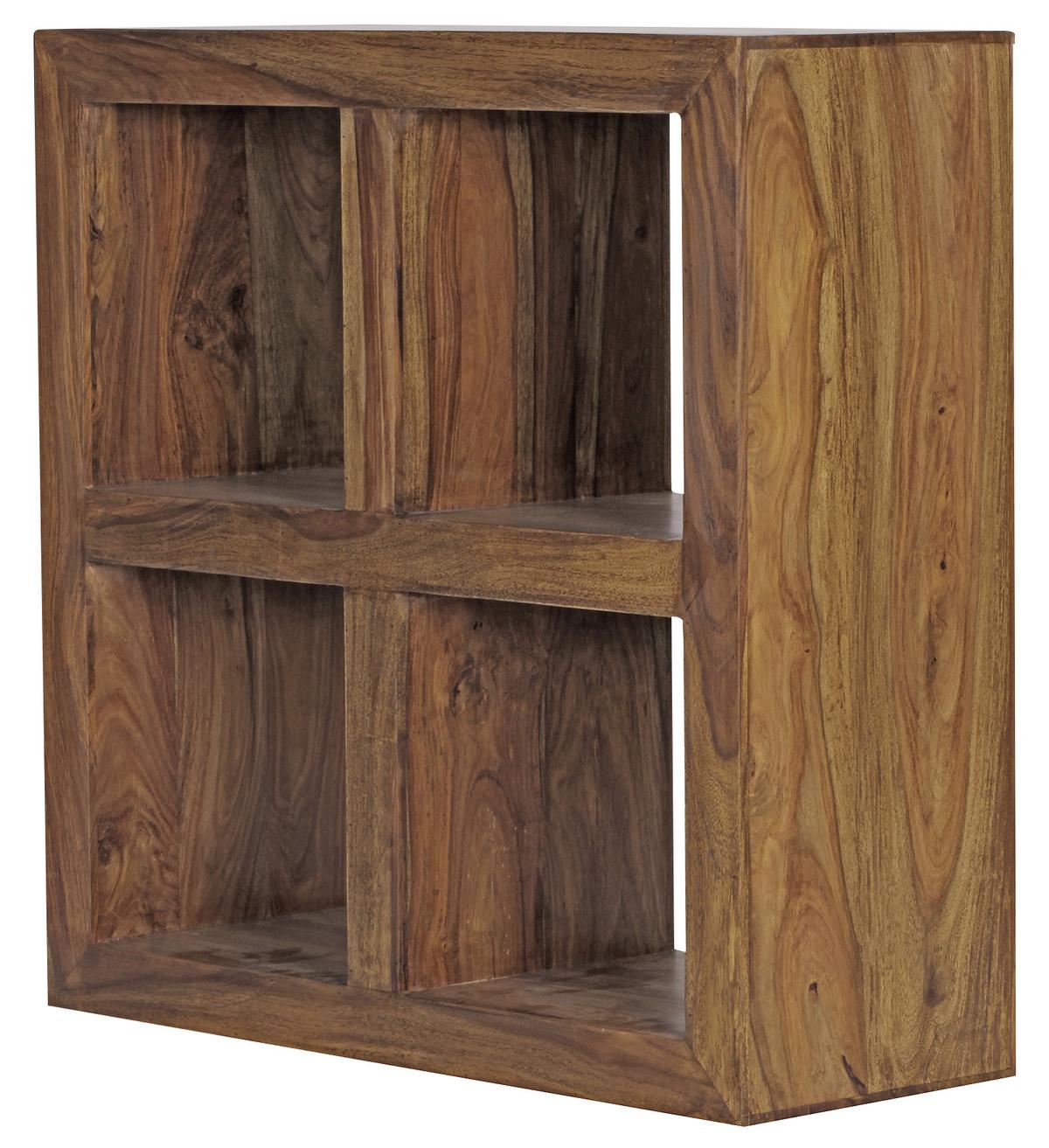 Standregal Massivholz Mumbai B 82cm, Sheesham - Sheeshamfarben, MODERN, Holz (82/82/34cm) - MID.YOU