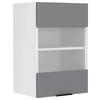 Küchenoberschrank Fasola Weiß/Anthrazit B: 40 cm - Anthrazit/Weiß, Trend, Glas/Holzwerkstoff (40/60/31cm) - MID.YOU