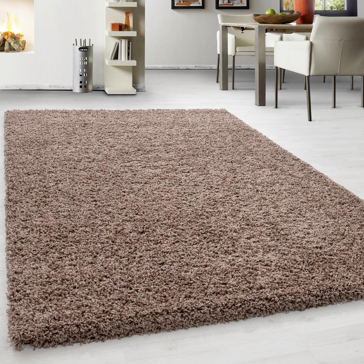 Hochflor Teppich Hellbraun Life 200x290 Cm - Hellbraun, KONVENTIONELL, Textil (200/290cm) - Novel