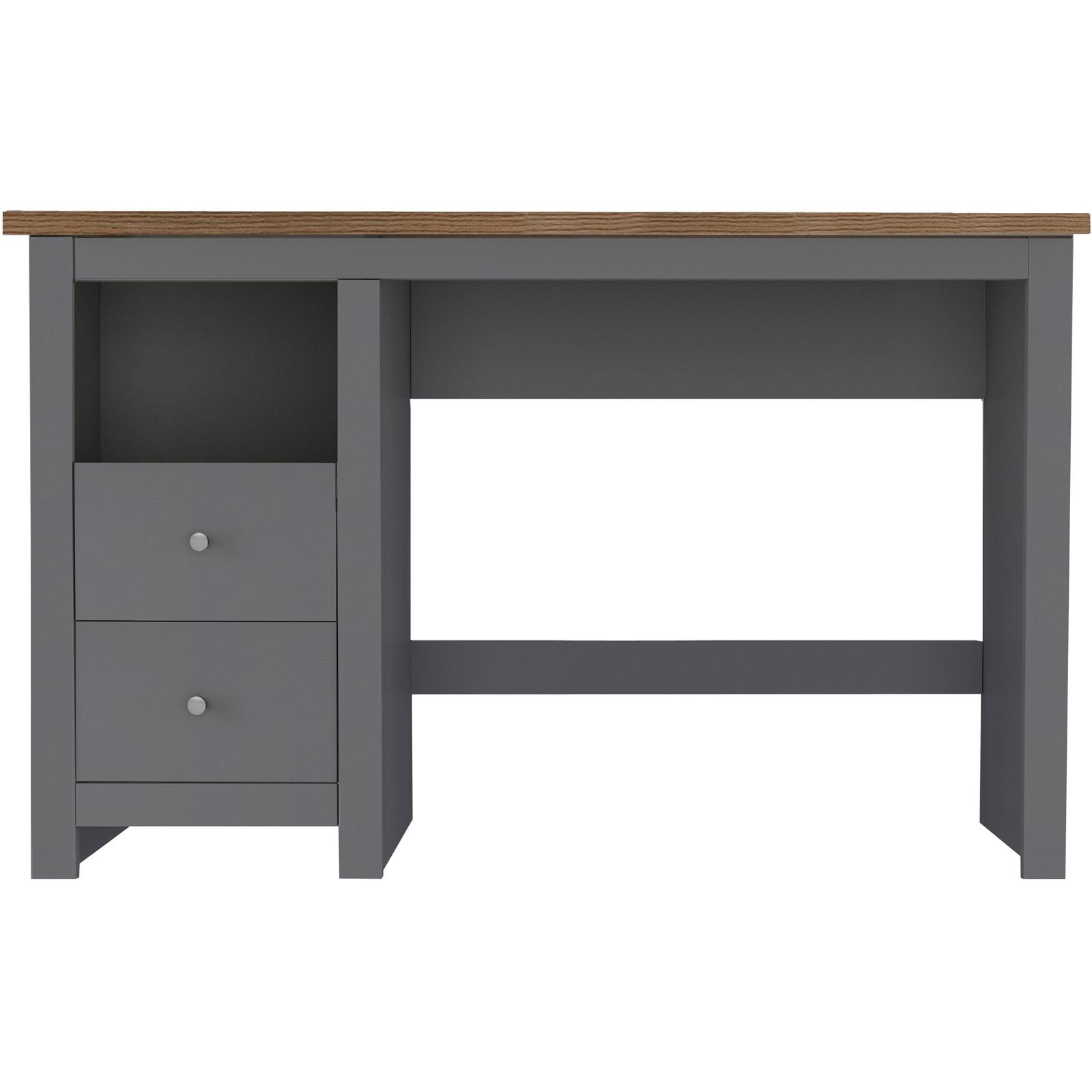 Schreibtisch Emerald Eichefarben 120 cm - Eichefarben/Eiche grau, Design, Holzwerkstoff (120/76/50cm) - MID.YOU
