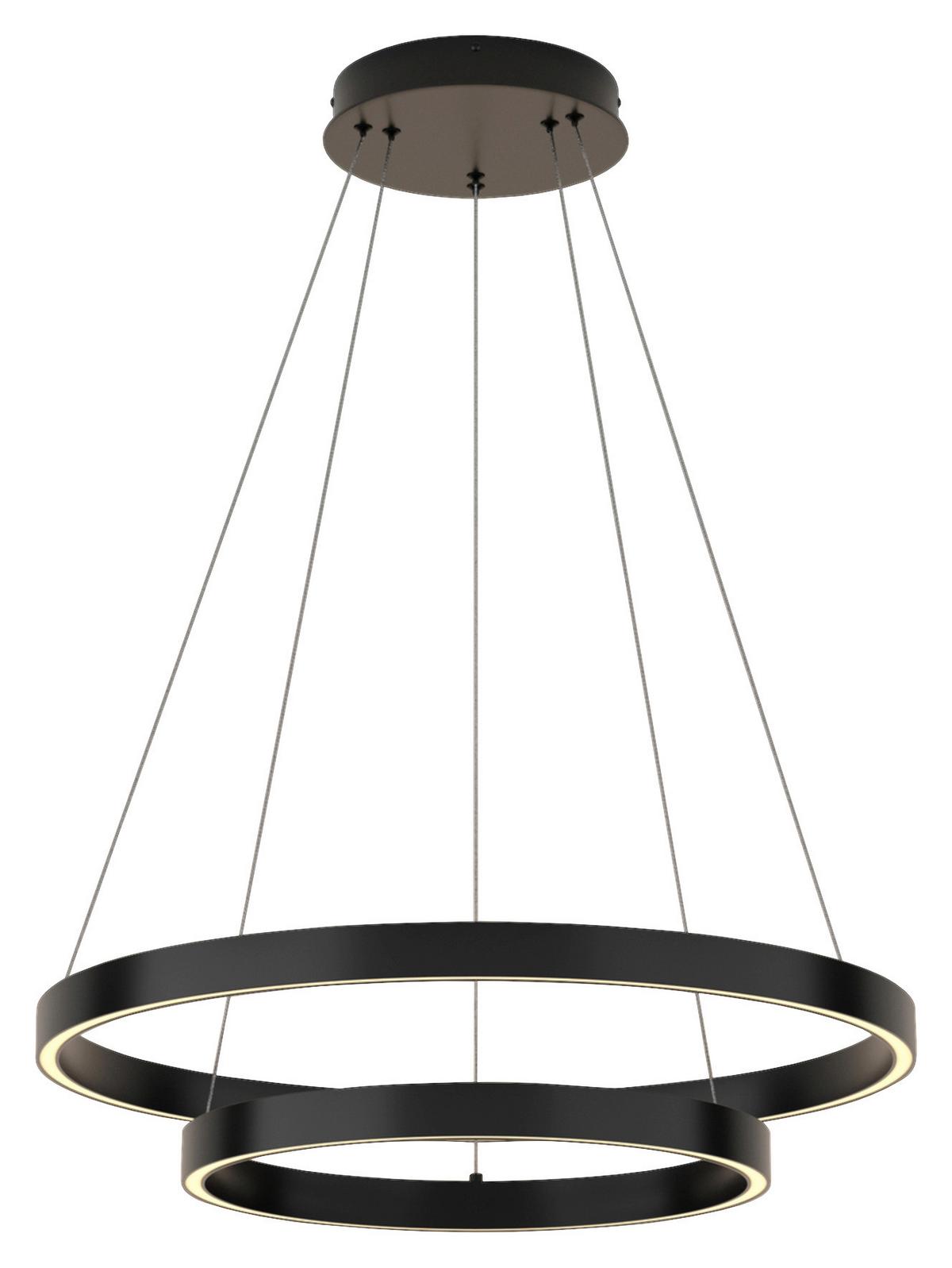 Pendelleuchte Rim - Schwarz, Basics, Metall (60/100/60cm) - MAYTONI