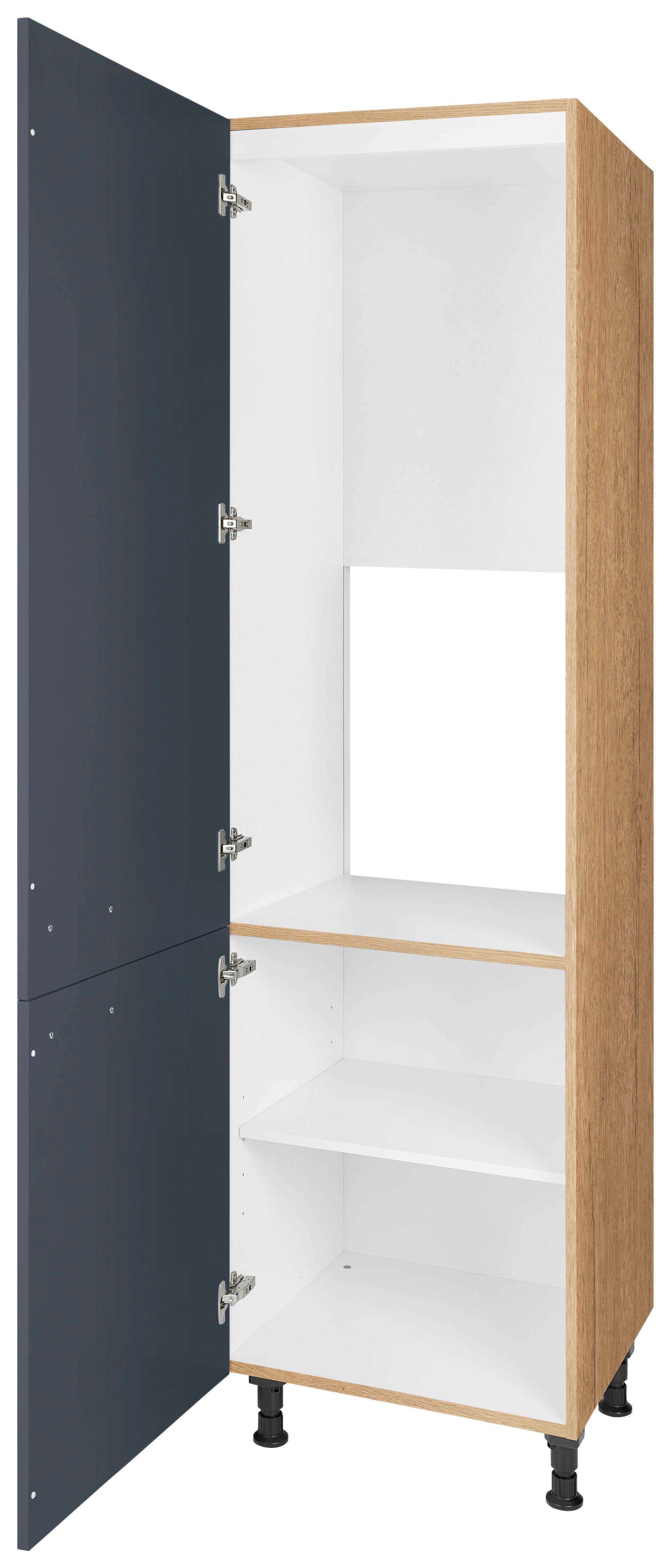 Geräteumbauschrank Easytouch - Blau/Eichefarben, MODERN, Holzwerkstoff (60/216,6/58cm) - Nobilia
