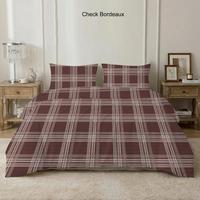 BETTWÄSCHE CHECK - Bordeaux, Textil