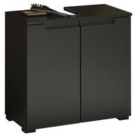 Waschbeckenunterschrank Spice B: 60 Cm Schwarz Stehend - Schwarz, MODERN, Holzwerkstoff (60/57/32cm) - MID.YOU