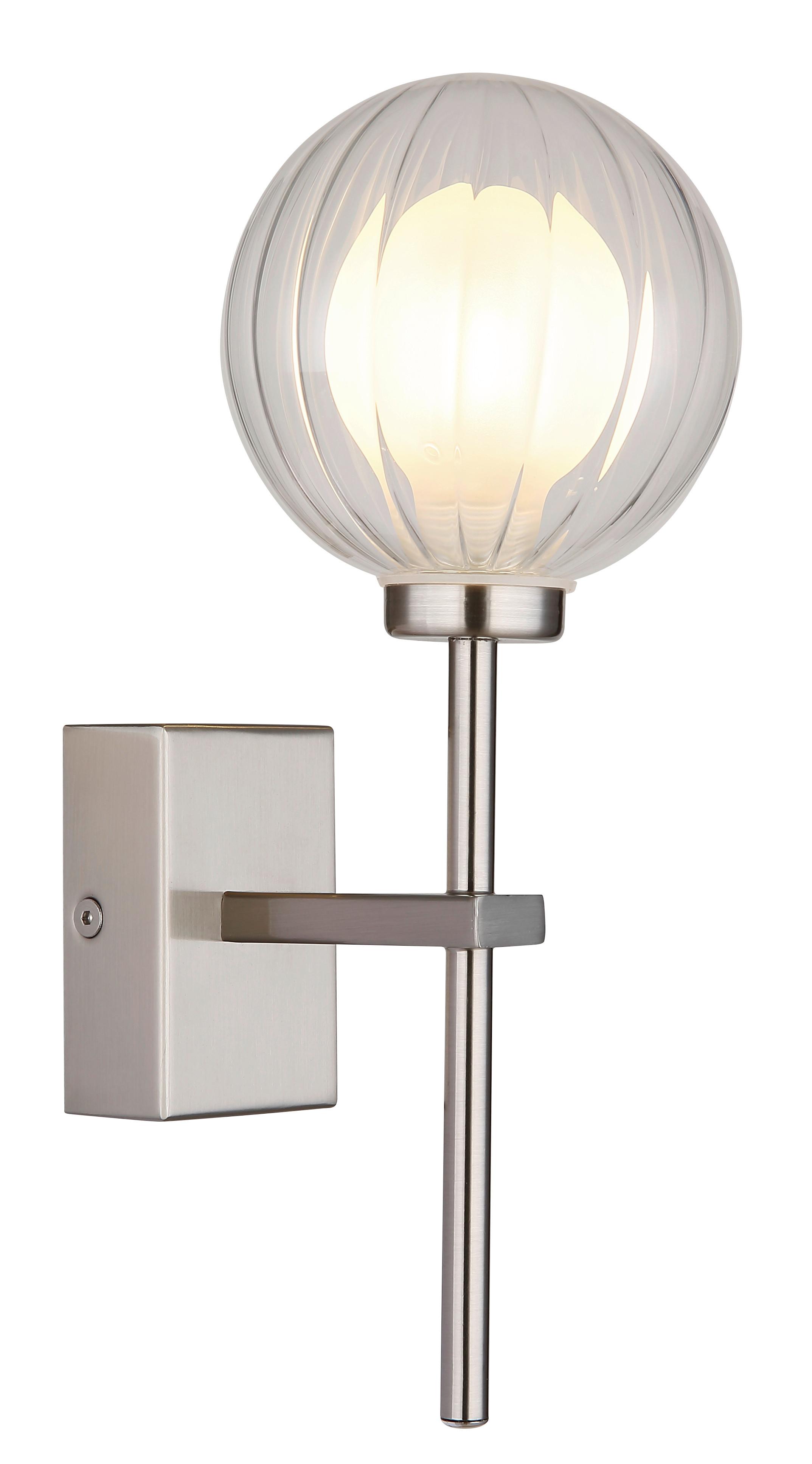 Bad-Wandleuchte Ip44 Klar - Klar, KONVENTIONELL, Glas/Metall (10/14,1cm) - Globo