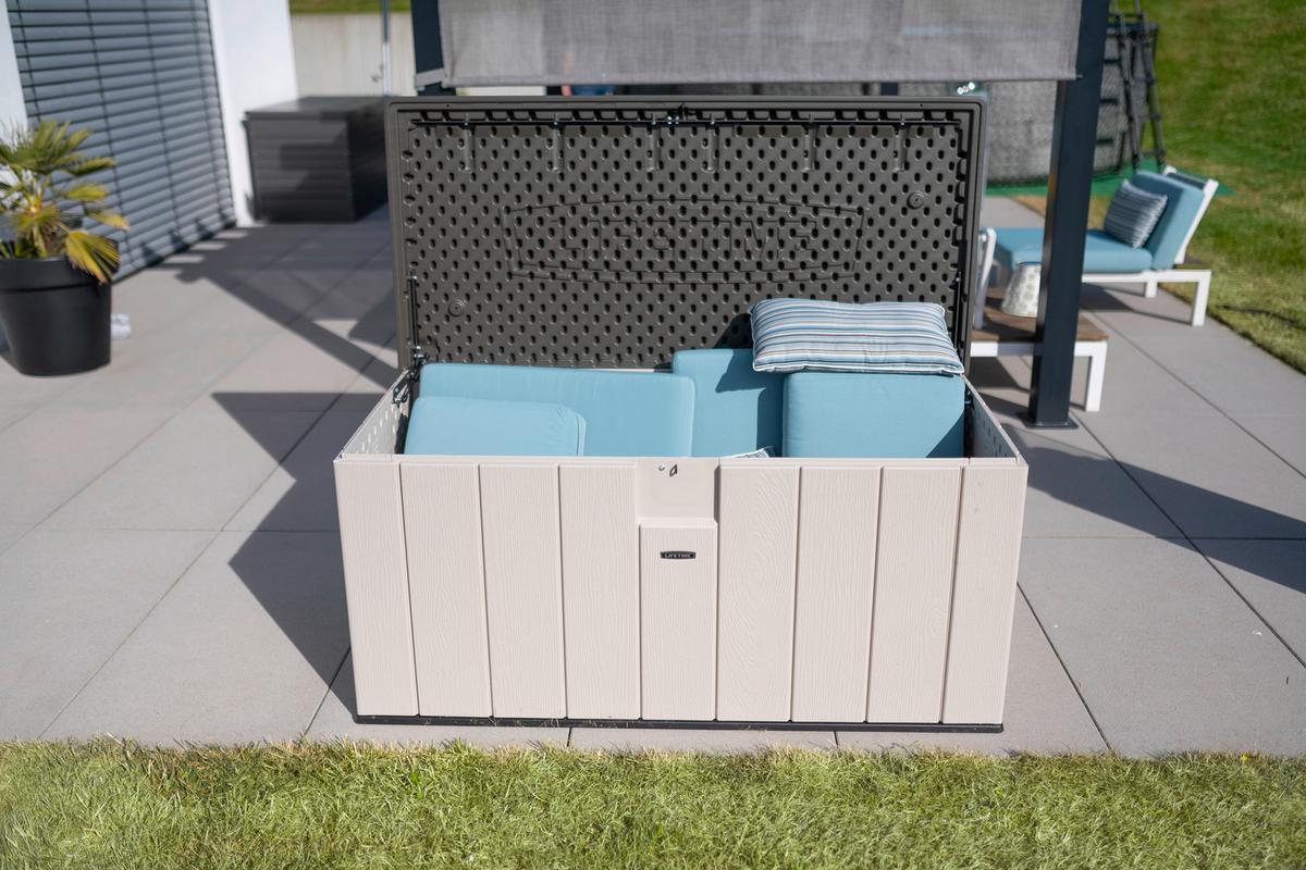 Kissenbox Wasserdicht 60254 151x69x72 Cm 568l Grau - Grau, Basics, Kunststoff (151/69/72cm)