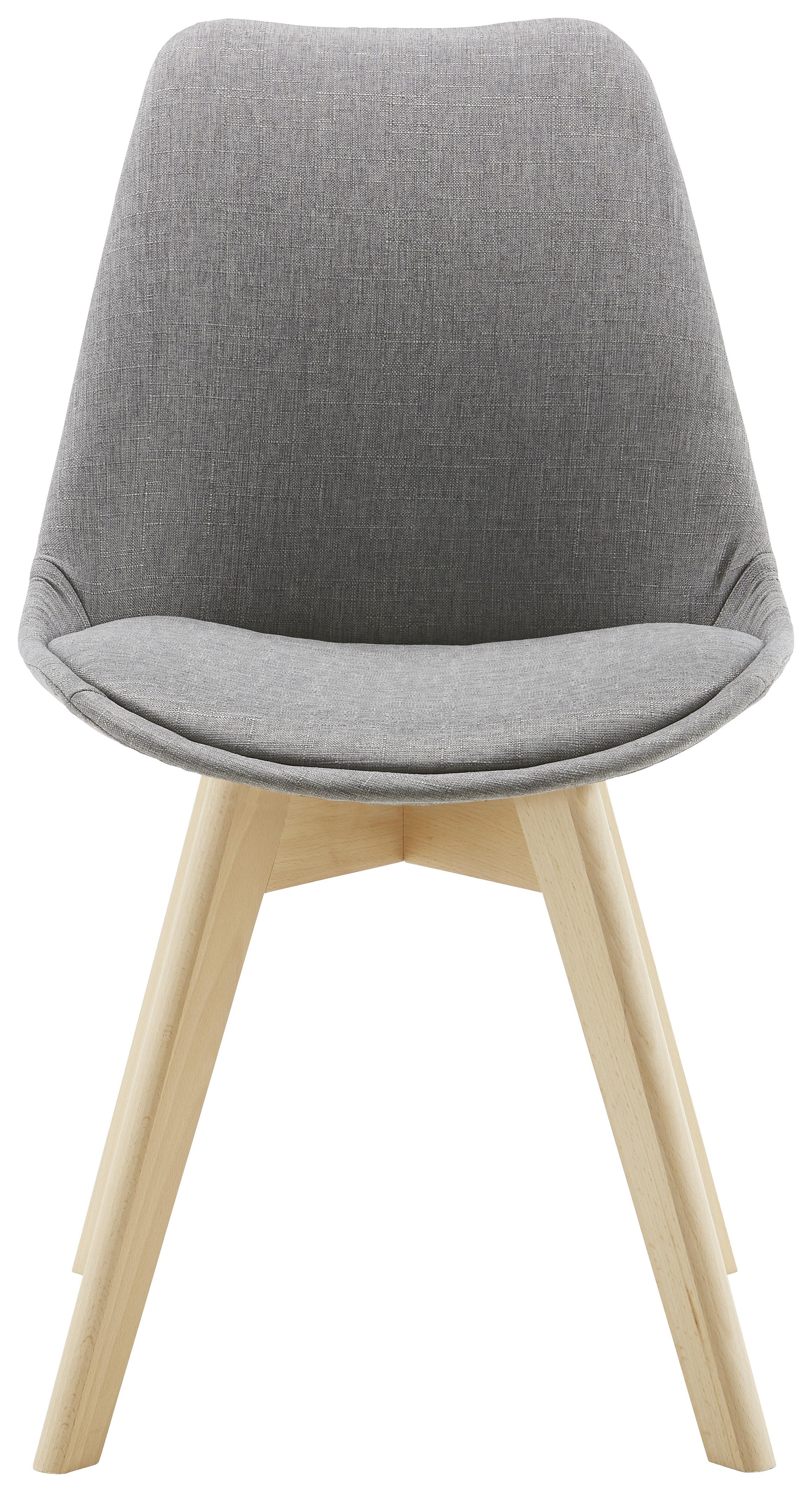 Jídelní Židle Rocksi - šedá/barvy buku, Moderní, dřevo/textil (48/82,5/43cm) - Modern Living