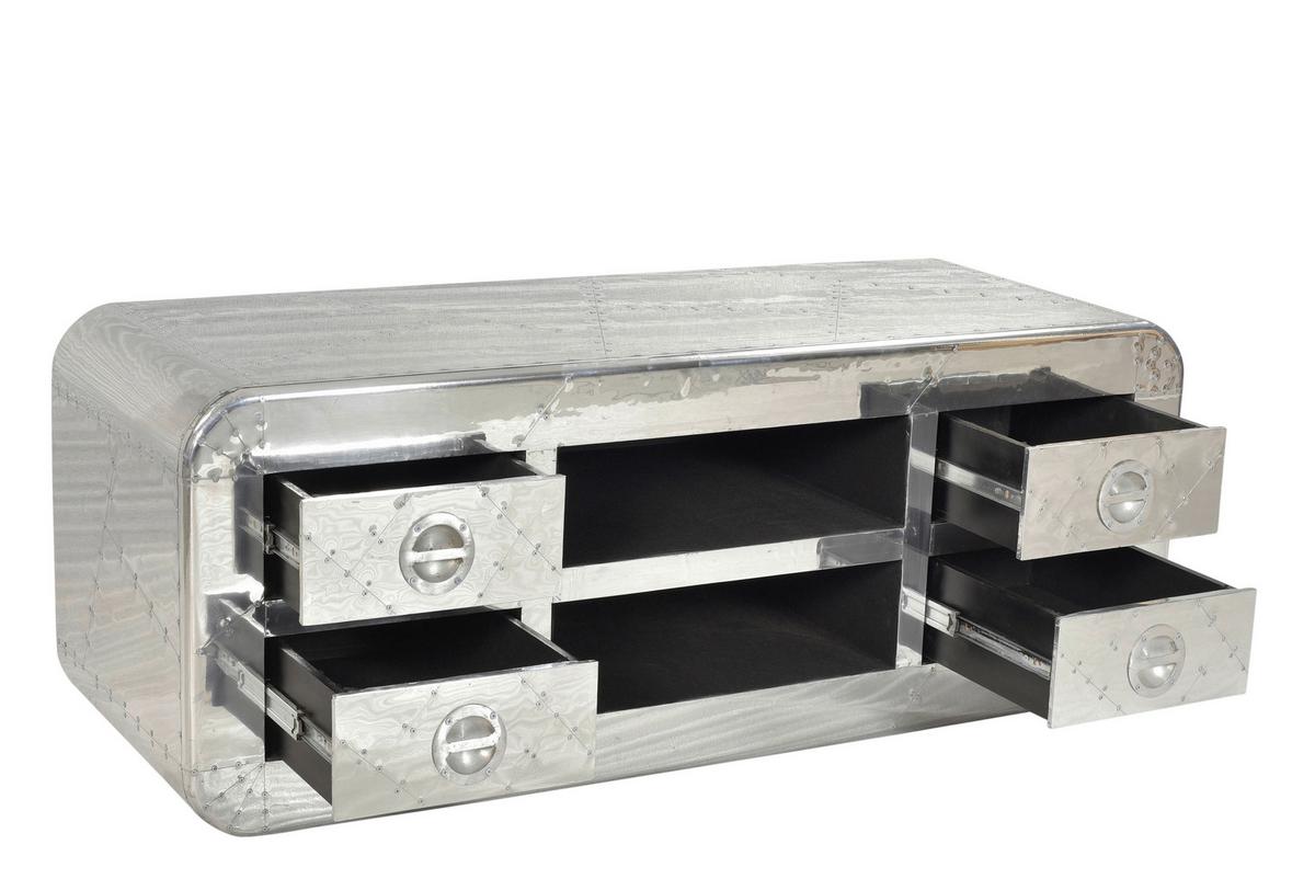 LOWBOARD Silberfarben B: 140cm - Silberfarben, Design, Holz/Holzwerkstoff (140/50/45cm) - MID.YOU