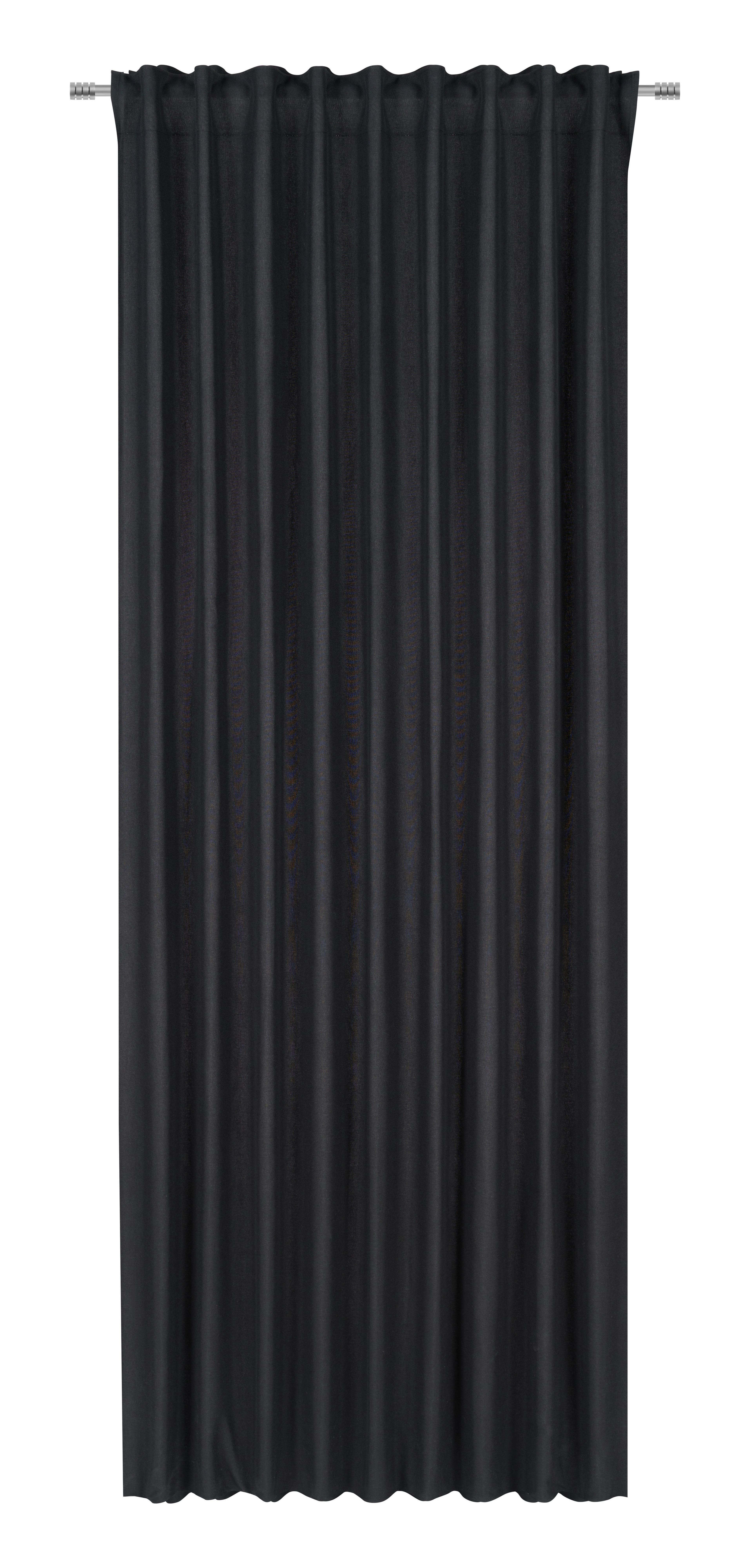 HOTOVÝ ZÁVES ULRICH -EXT- -TOP- - čierna, textil (135/245cm) - Modern Living