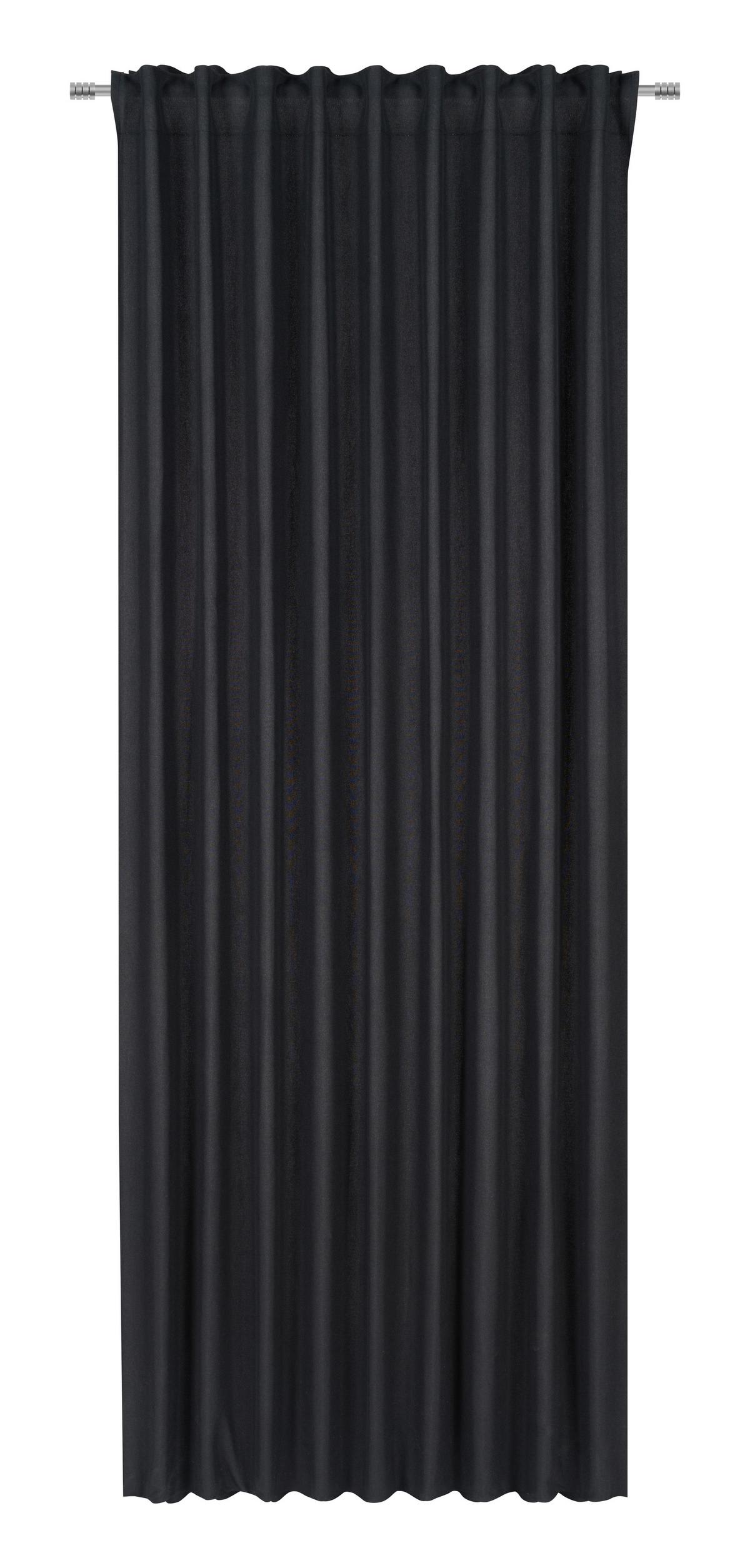 HOTOVÝ ZÁVES ULRICH -EXT- -TOP- - čierna, textil (135/245cm) - Modern Living