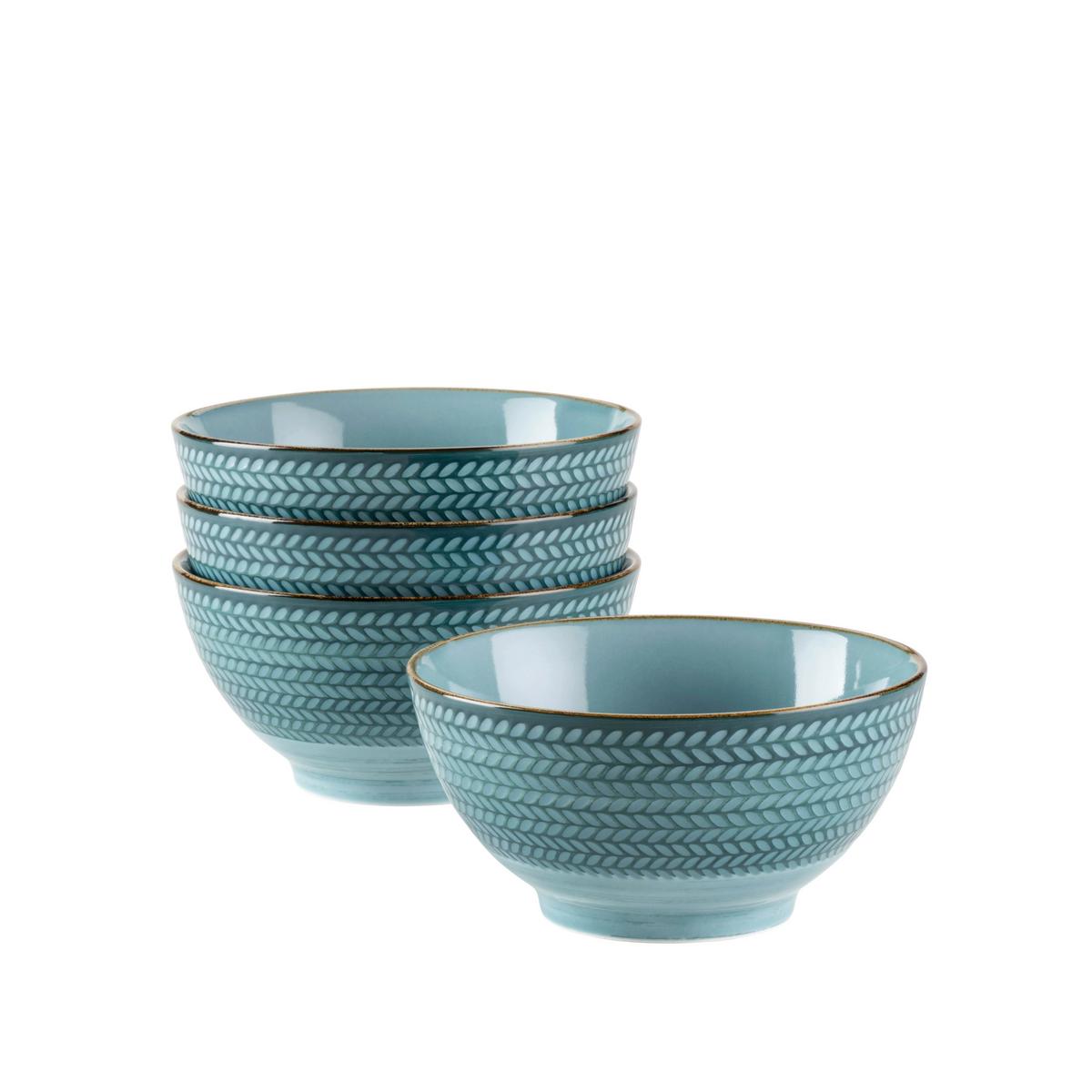 Schüsselset Prospero Blau 4--Teilig. Rund B: 16 cm - Blau, Basics, Keramik (16/8/16cm) - Mäser