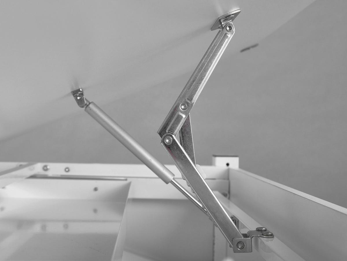Jugendschreichbtisch B 110 H 55-78 cm Studare, Weiß - Weiß, MODERN, Holzwerkstoff/Metall (110/68/55cm) - MID.YOU