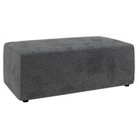 Hocker Wien, Dunkelgrau B: 112 cm - Dunkelgrau/Schwarz, MODERN, Textil (112/44/66cm) - Trendmanufaktur