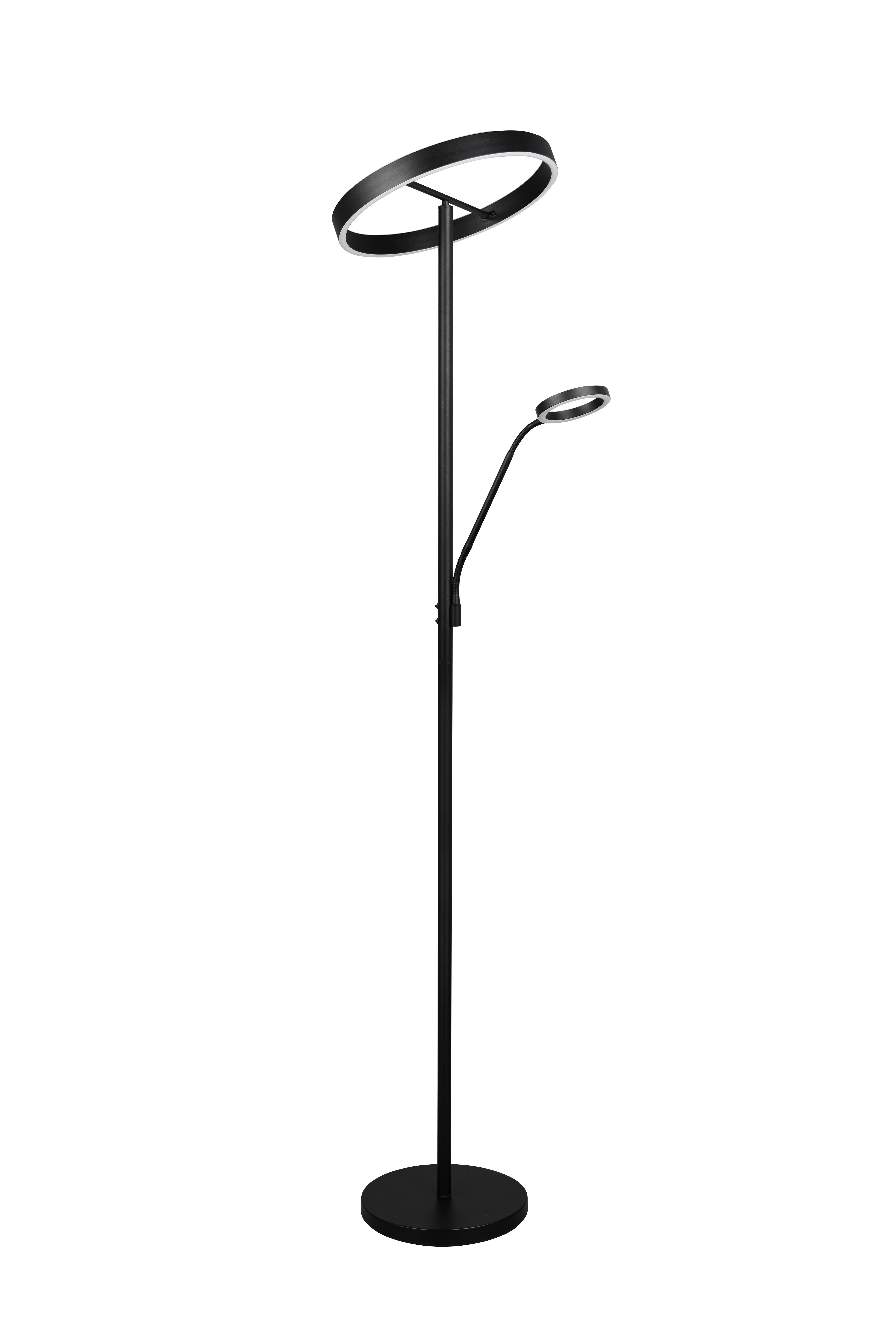 LED-Stehleuchte 449510232 Willis - Schwarz, Design, Metall (40/180cm) - Trio Leuchten