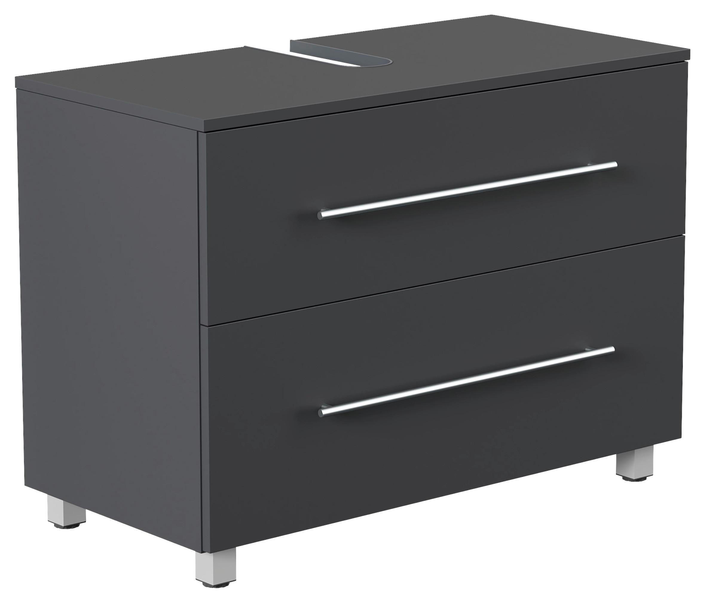 Waschbeckenunterschrank Mondial Graphitfarben B: 85 cm - Graphitfarben, MODERN, Holzwerkstoff (85/63/41,6cm) - MID.YOU