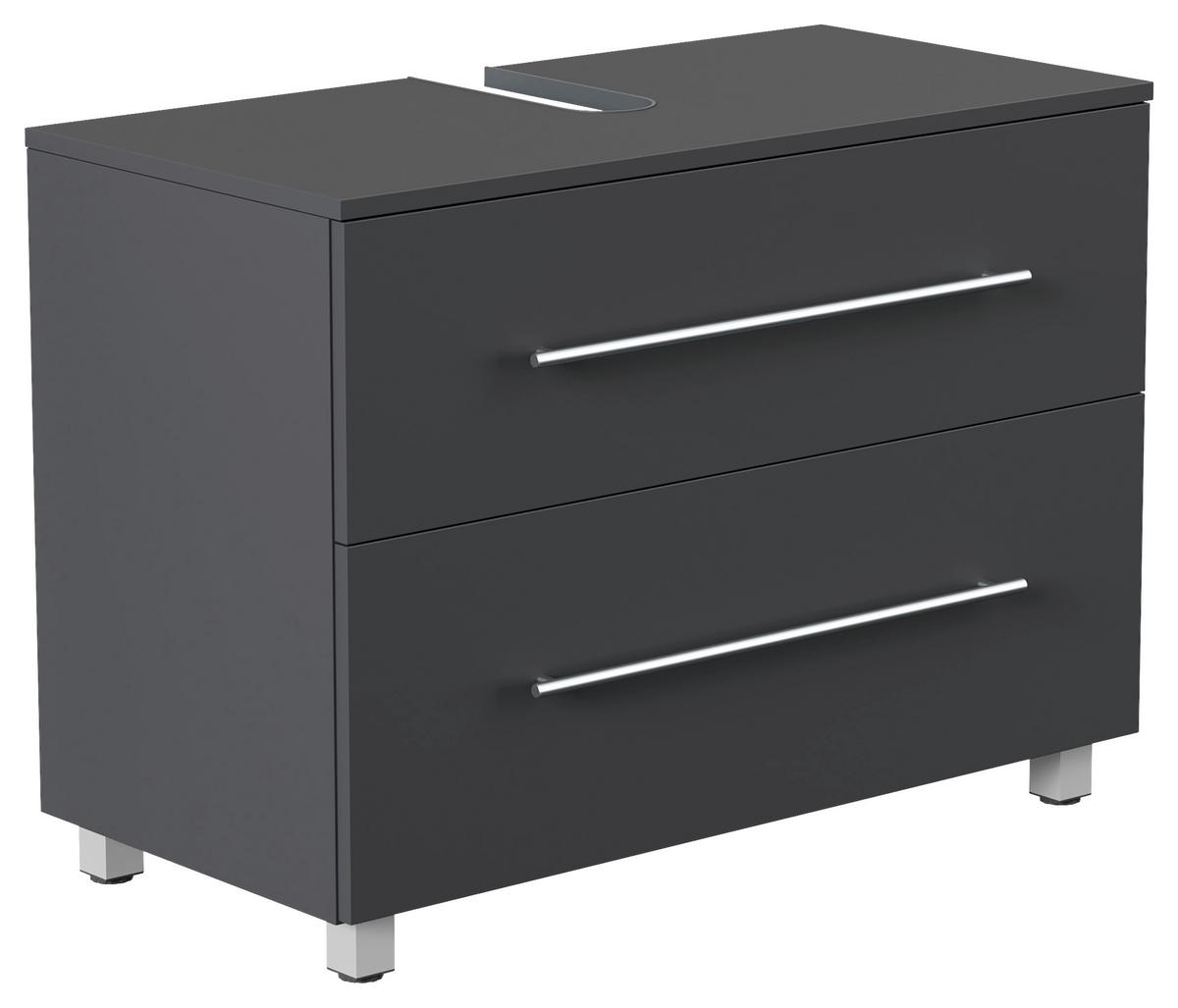Waschbeckenunterschrank Mondial Graphitfarben B: 85 cm - Graphitfarben, MODERN, Holzwerkstoff (85/63/41,6cm) - MID.YOU