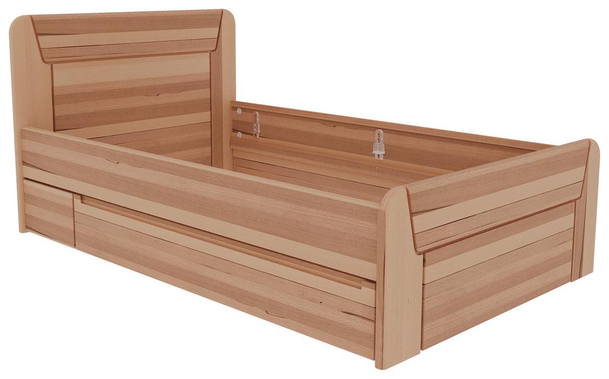 Bett Zeno Naturfarben /Kernbuche 120x200cm - Naturfarben/Kernbuche, MODERN, Holz (120/200cm) - MID.YOU